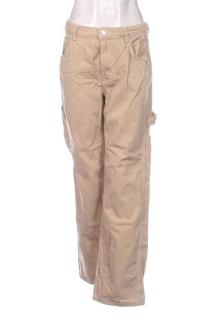 Blugi de femei Bershka, Mărime M, Culoare Bej, Preț 89,23 Lei, #138015082