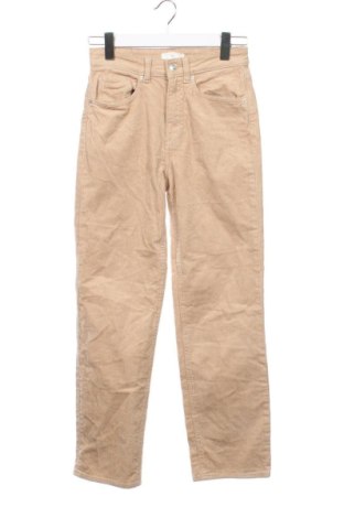 Pantaloni de velvet de femei H&M, Mărime S, Culoare Bej, Preț 55,99 Lei, #138015126