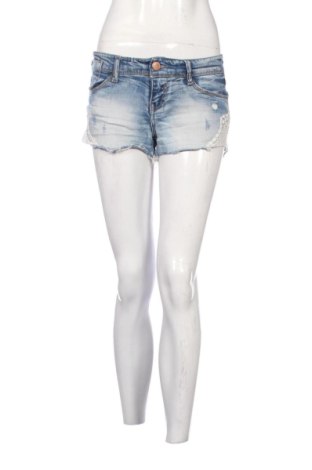 Pantaloni scurți de femei Stradivarius, Mărime S, Culoare Albastru, Preț 52,49 Lei, #138016614