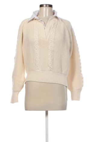 Damski sweter FullaModa, Rozmiar L, Kolor ecru, Cena 33,87 zł, #137988716