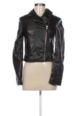 Дамско кожено яке H&M, Размер XS, Цвят Черен, Цена 33,74 €, #138006195