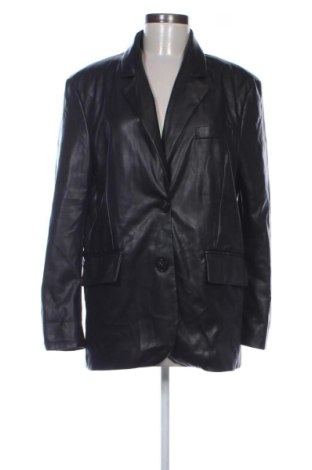 Geacă de piele pentru femei Bershka, Mărime M, Culoare Negru, Preț 185,99 Lei, #138010358