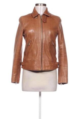 Γυναικείο δερμάτινο μπουφάν Massimo Dutti, Μέγεθος S, Χρώμα  Μπέζ, Τιμή 112,00 €, #138014390