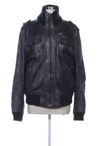 Geacă de piele pentru femei Unbranded, Mărime L, Culoare Albastru, Preț 429,99 Lei, #138023393