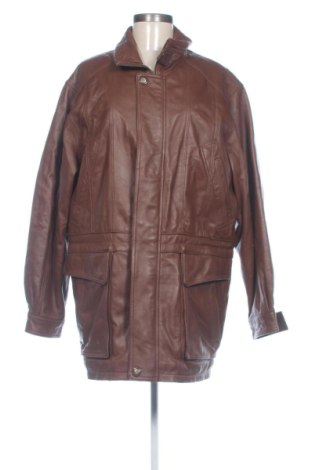 Geacă de piele pentru femei Unbranded, Mărime XXL, Culoare Maro, Preț 442,99 Lei, #138023458