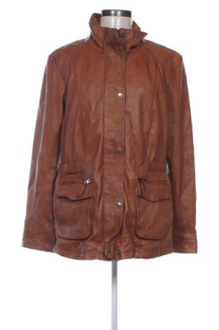 Geacă de piele pentru femei Unbranded, Mărime L, Culoare Maro, Preț 429,99 Lei, #138023731