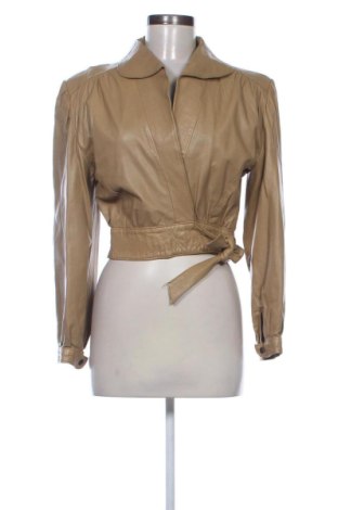 Geacă de piele pentru femei Unbranded, Mărime S, Culoare Bej, Preț 418,20 Lei, #138034033