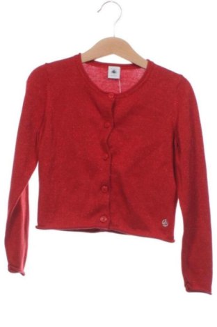 Kinder Strickjacke Petit Bateau, Größe 4-5y/ 110-116 cm, Farbe Rot, Preis 11,00 €, #138029660
