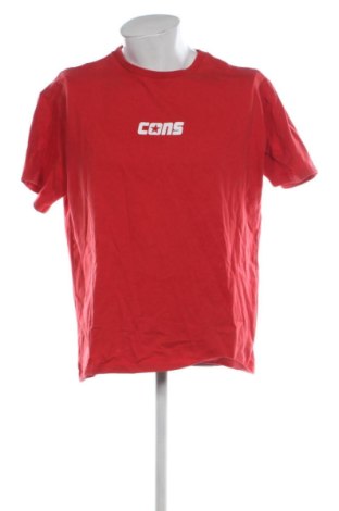 Męski T-shirt Converse, Rozmiar M, Kolor Czerwony, Cena 110,49 zł, #137990368