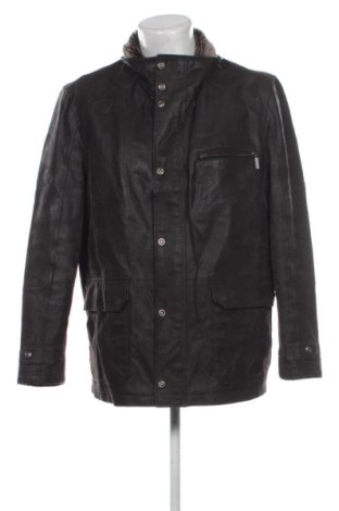 Мъжко кожено яке H&M, Размер L, Цвят Черен, Цена 86,98 €, #138035033