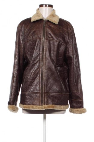 Palton din piele pentru damă Unbranded, Mărime M, Culoare Maro, Preț 565,92 Lei, #133958472