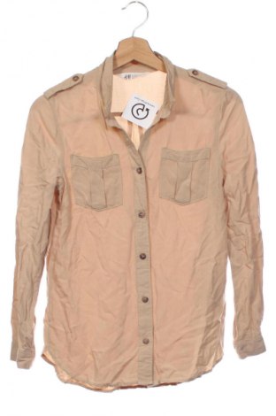 Kinderhemd H&M, Größe 11-12y/ 152-158 cm, Farbe Beige, Preis 1,99 €
