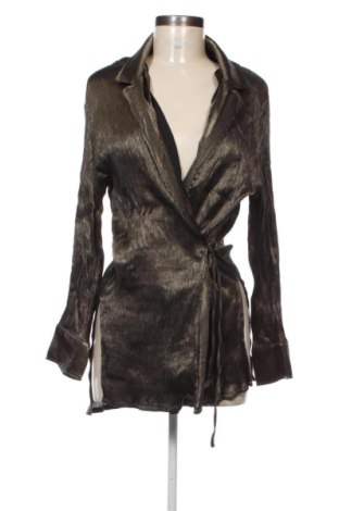 Bluză de femei Zara, Mărime M, Culoare Auriu, Preț 56,99 Lei, #138085189