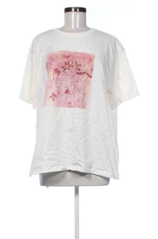 Damski T-shirt Sinsay, Rozmiar XXL, Kolor ecru, Cena 38,10 zł, #138054421