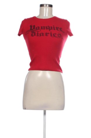 Damski T-shirt Cropp, Rozmiar XS, Kolor Czerwony, Cena 42,34 zł, #138055695