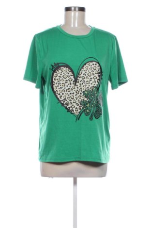 Γυναικείο t-shirt SHEIN, Μέγεθος L, Χρώμα Πράσινο, Τιμή 6,00 €, #138061443