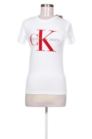 Damen T-Shirt Calvin Klein Jeans, Größe XS, Farbe Weiß, Preis 31,89 €, #138089608