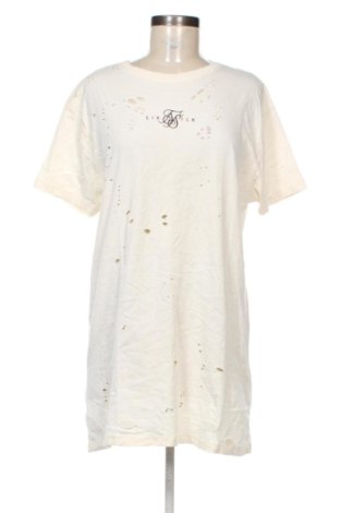 Damski T-shirt SikSilk, Rozmiar M, Kolor ecru, Cena 49,99 zł, #138083599