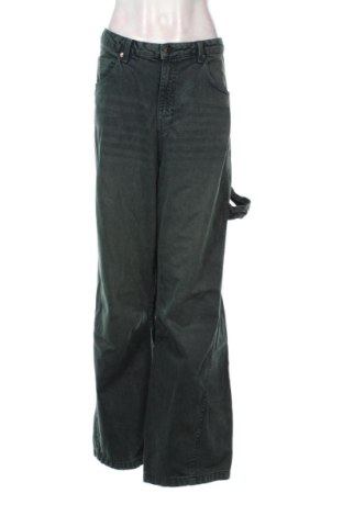 Damskie jeansy Bershka, Rozmiar XL, Kolor Zielony, Cena 60,90 zł, #138034927