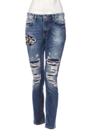 Damskie jeansy Euro Fashion, Rozmiar M, Kolor Niebieski, Cena 50,80 zł, #138062951