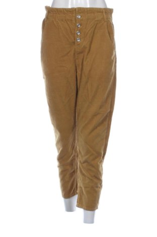 Pantaloni de velvet de femei Zara, Mărime L, Culoare Maro, Preț 68,24 Lei, #138082483