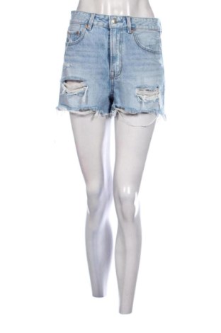 Pantaloni scurți de femei Stradivarius, Mărime M, Culoare Albastru, Preț 44,00 Lei, #138053041