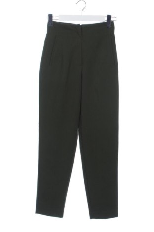 Damskie spodnie Zara, Rozmiar XXS, Kolor Zielony, Cena 60,49 zł, #138057156