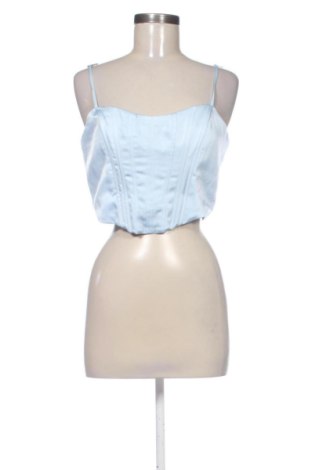Дамски топ Bershka, Размер L, Цвят Син, Цена 10,00 €, #138086218