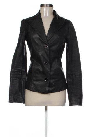 Geacă de piele pentru femei Bershka, Mărime M, Culoare Negru, Preț 471,00 Lei, #138074368