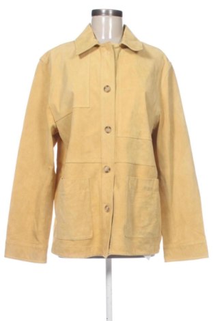 Geacă de piele pentru femei Zara, Mărime XL, Culoare Bej, Preț 456,67 Lei, #138071688