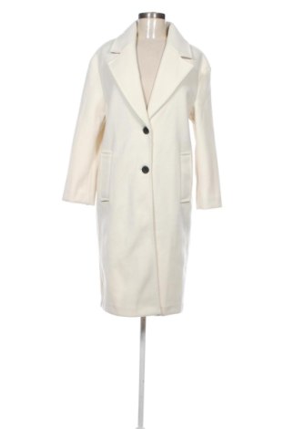 Dámsky kabát  Bershka, Veľkosť S, Farba Kremová, Cena  85,01 €, #138078286