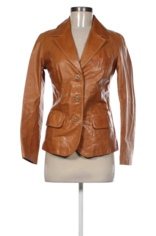 Geacă de piele pentru femei Unbranded, Mărime S, Culoare Maro, Preț 430,42 Lei, #138049709