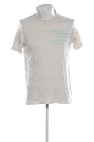 Ανδρικό t-shirt S.Oliver, Μέγεθος M, Χρώμα Εκρού, Τιμή 14,00 €, #138058733