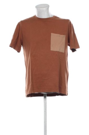 Ανδρικό t-shirt Zara, Μέγεθος L, Χρώμα Καφέ, Τιμή 14,00 €, #138062882