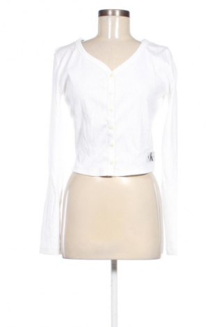 Cardigan de damă Calvin Klein Jeans, Mărime L, Culoare Alb, Preț 327,99 Lei
