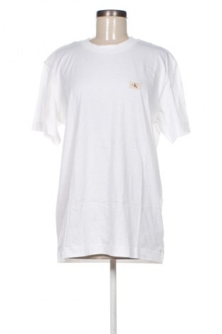Damen T-Shirt Calvin Klein Jeans, Größe L, Farbe Weiß, Preis 31,99 €