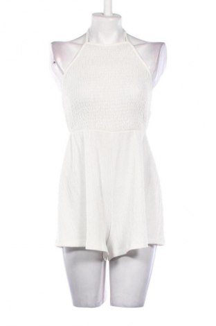 Damski krótki kombinezon Bershka, Rozmiar S, Kolor ecru, Cena 26,79 zł