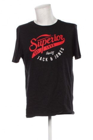Мъжка тениска Jack & Jones, Размер XXL, Цвят Черен, Цена 10,73 €, #129613093