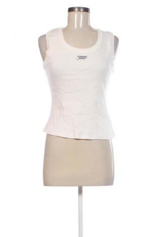 Damska koszulka na ramiączkach Tommy Jeans, Rozmiar M, Kolor ecru, Cena 58,99 zł