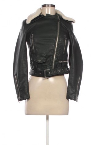 Dámska kožená bunda  Zara, Veľkosť XS, Farba Zelená, Cena  56,37 €