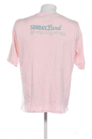 Męski T-shirt Zara, Rozmiar M, Kolor Różowy, Cena 26,79 zł