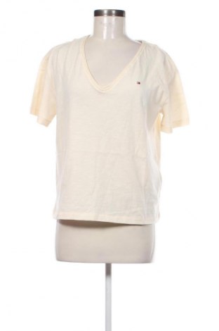 Damski T-shirt Tommy Hilfiger, Rozmiar S, Kolor ecru, Cena 54,99 zł
