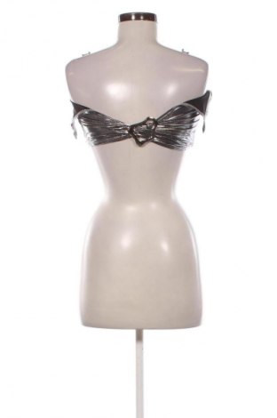 Damski top SHEIN, Rozmiar XXS, Kolor Srebrzysty, Cena 22,99 zł