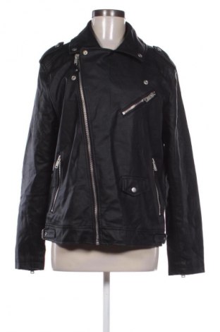 Geacă de piele pentru femei Bershka, Mărime L, Culoare Negru, Preț 140,99 Lei, #134327958