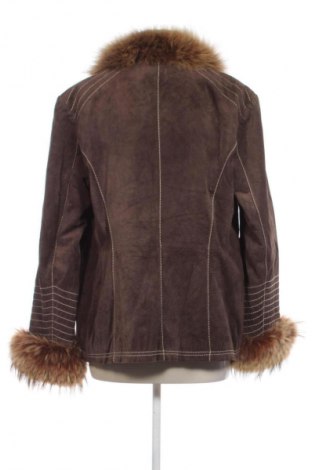 Γυναικείο δερμάτινο μπουφάν Derhy, Μέγεθος L, Χρώμα Καφέ, Τιμή 75,99 €