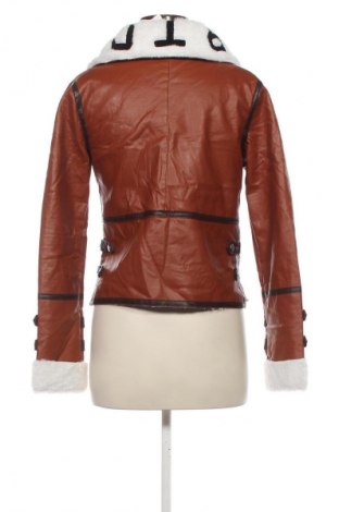 Geacă de piele pentru femei Unbranded, Mărime M, Culoare Maro, Preț 126,99 Lei