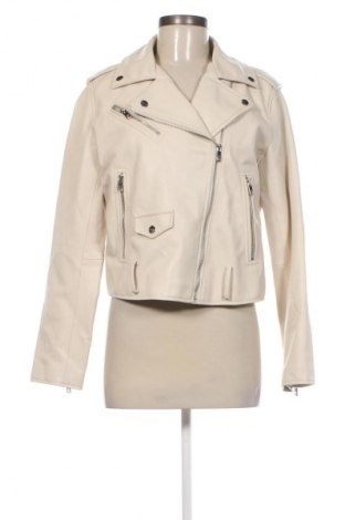 Damen Lederjacke Zara, Größe L, Farbe Ecru, Preis 27,99 €