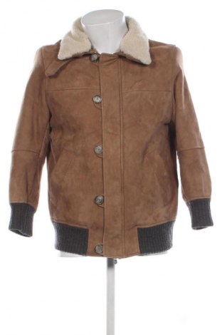 Geacă de piele pentru bărbati Brunello Cucinelli, Mărime L, Culoare Maro, Preț 3.749,99 Lei