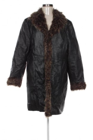 Дамско кожено палто Ulla Popken, Размер L, Цвят Черен, Цена 20,96 €