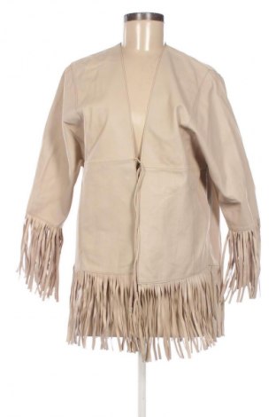 Damen Lederjacke Isaco & Kawa, Größe S, Farbe Beige, Preis 15,99 €